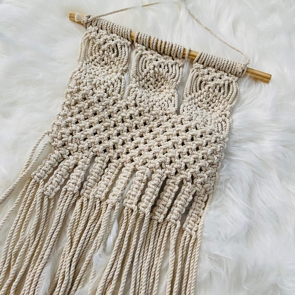 Boho plant lover bamboo wooden Macrame Wall Decor - Picture 3 of 4